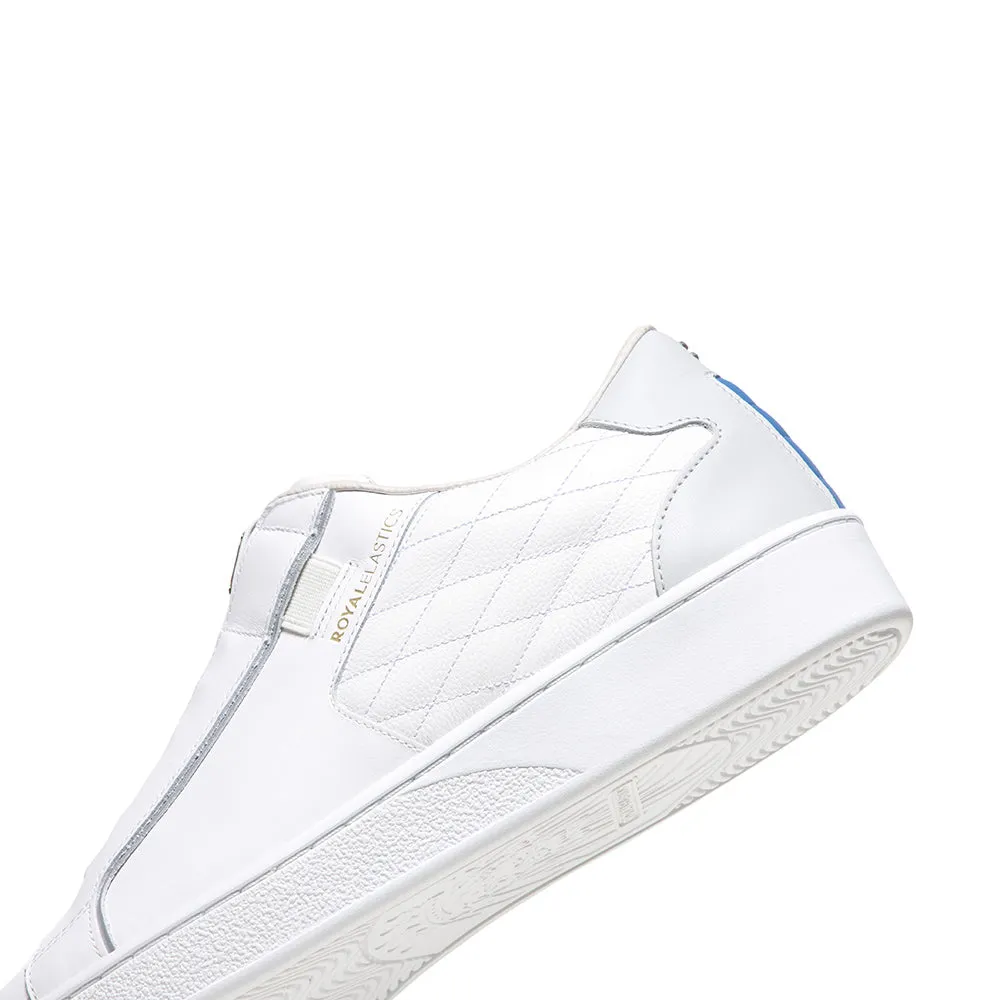 Men's Adelaide Lux White Gray Blue Leather Sneakers 02733-058