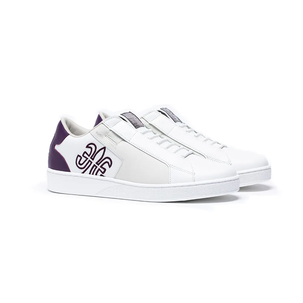 Men's Adelaide Purple White Leather Sneakers 02694-006