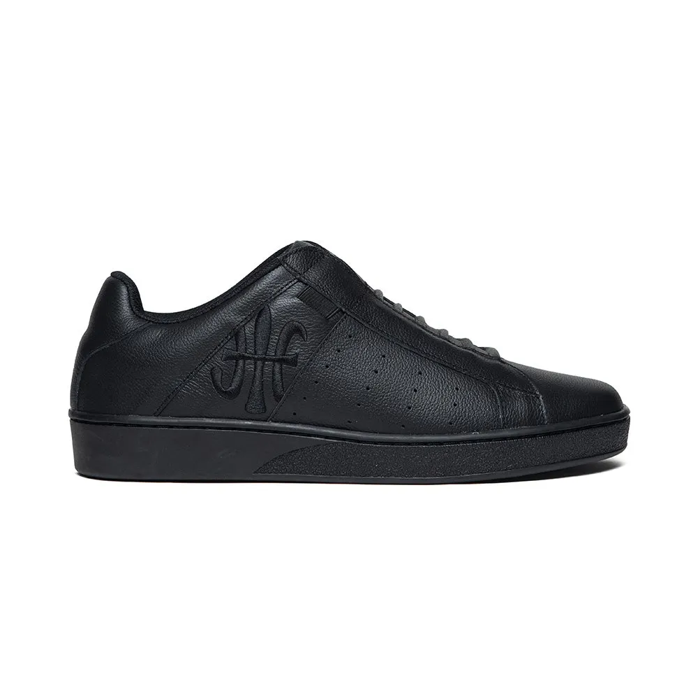 Men's Icon Black Logo Leather Sneakers 01900-999