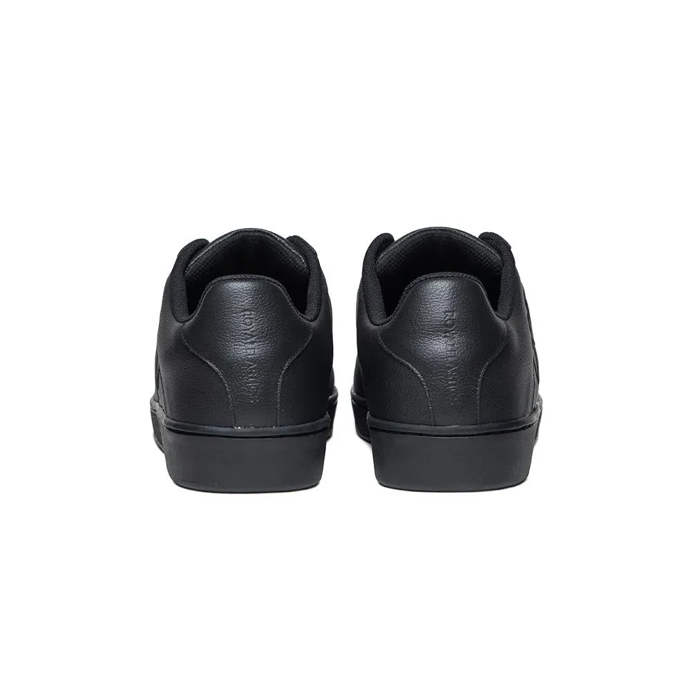 Men's Icon Black Logo Leather Sneakers 01912-999