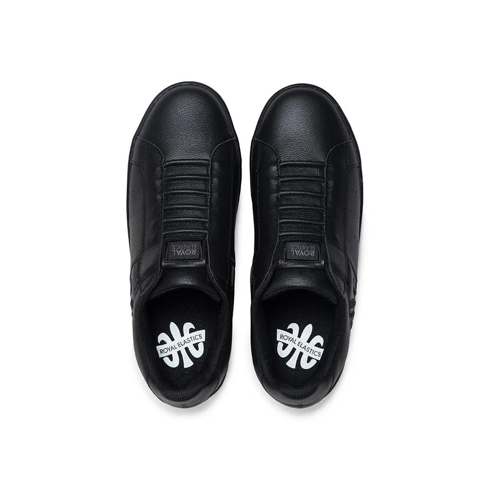 Men's Icon Black Logo Leather Sneakers 01912-999