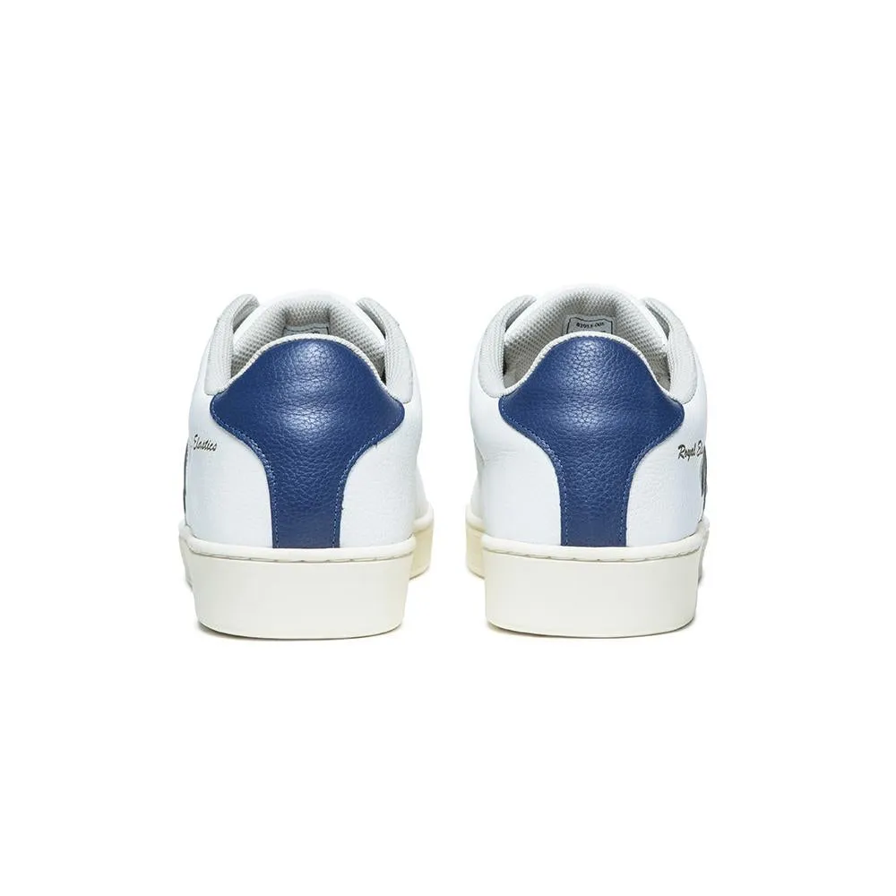 Men's Icon White Blue Logo Leather Sneakers 01913-005