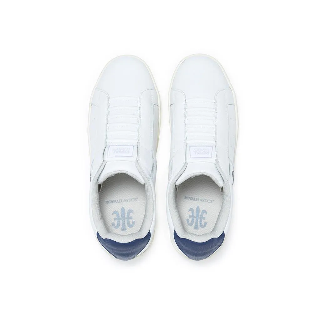 Men's Icon White Blue Logo Leather Sneakers 01913-005