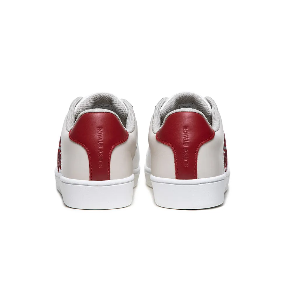 Men's Icon White Red Logo Leather Sneakers 01923-015