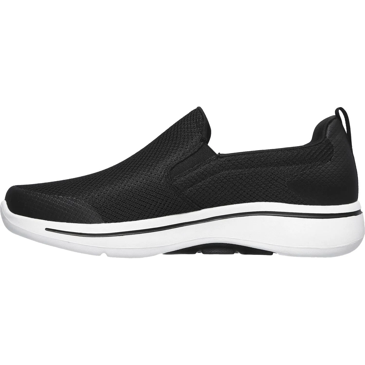 Men's Skechers GOwalk Arch Fit Togpath Black Knit Fabric Mesh