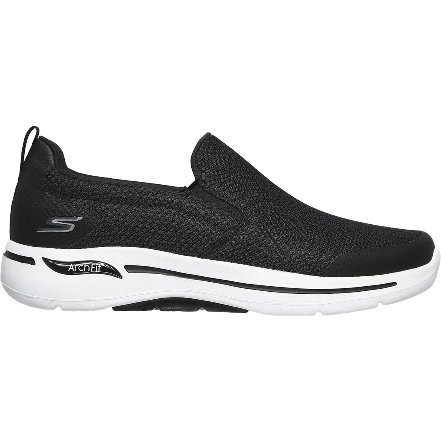 Men's Skechers GOwalk Arch Fit Togpath Black Knit Fabric Mesh