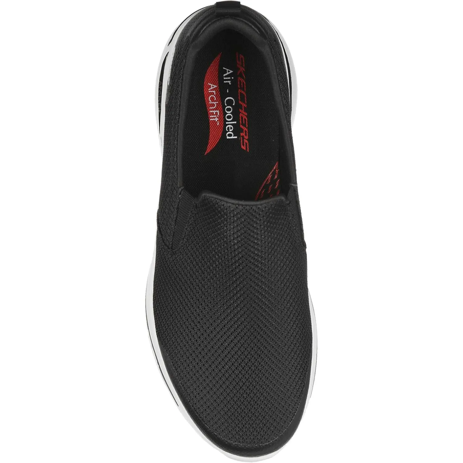 Men's Skechers GOwalk Arch Fit Togpath Black Knit Fabric Mesh