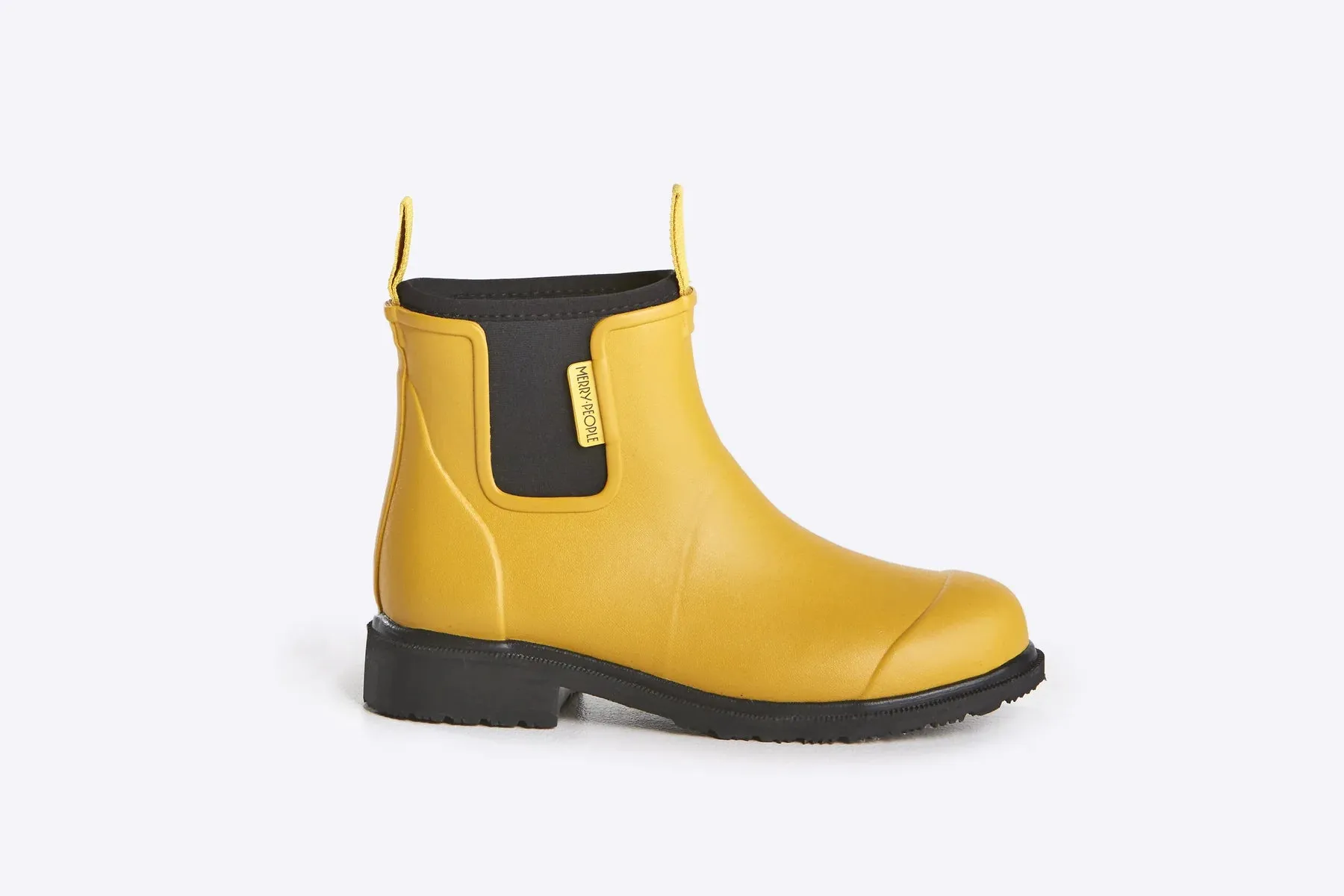 Merry People Bobbi Gumboot - Mustard Yellow/Black