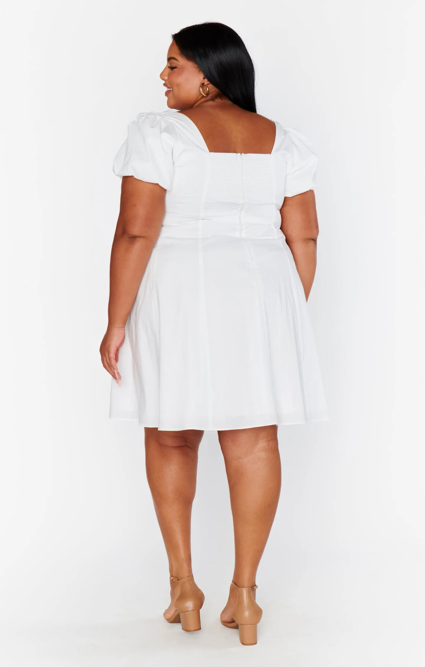 Mia Dress ~ White Poplin