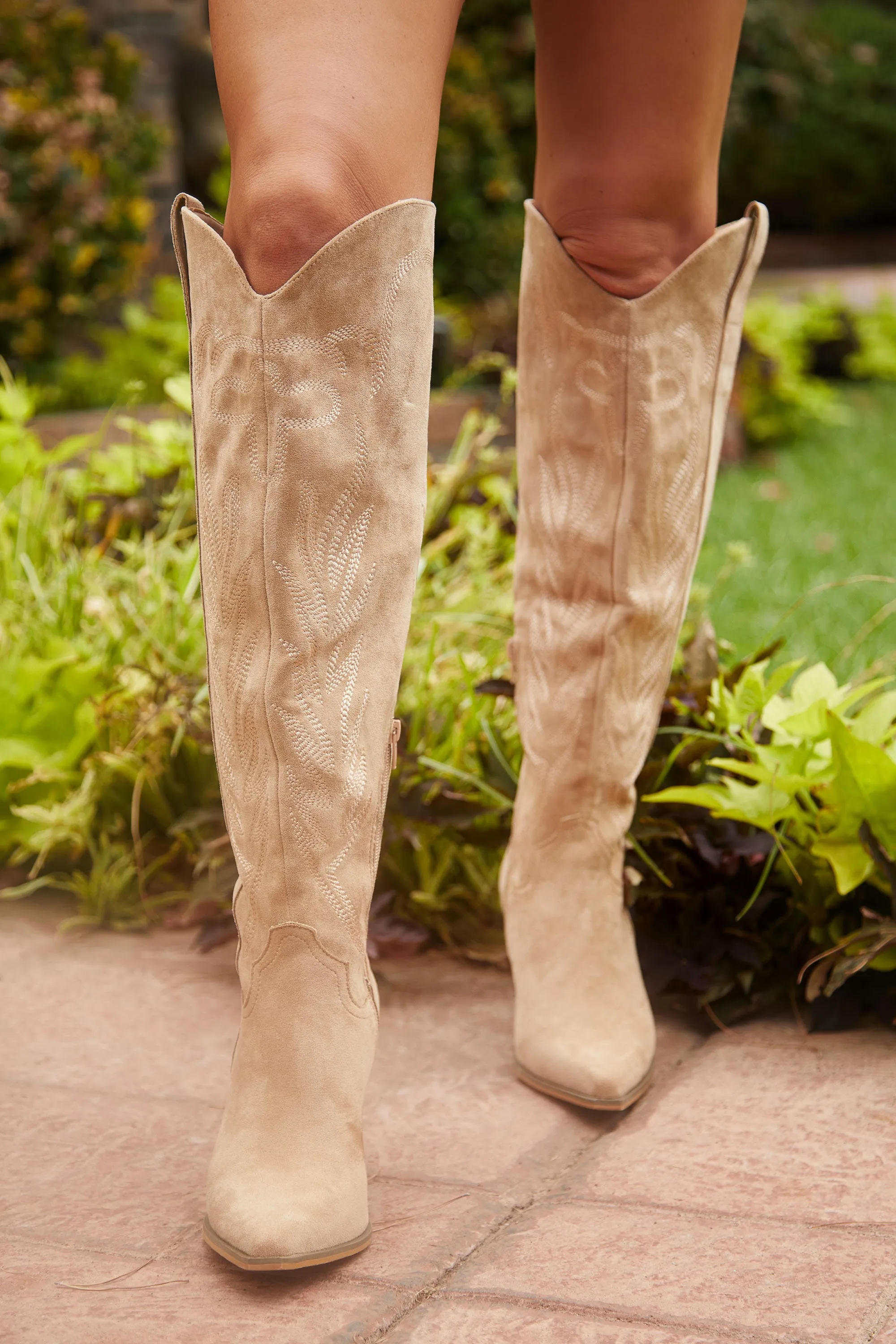 Miley Almond Knee High Boots