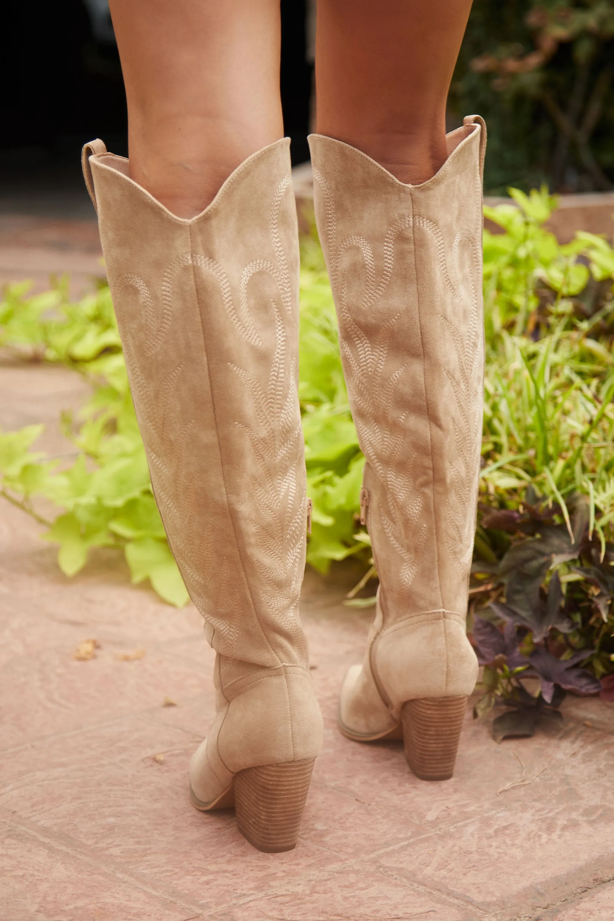 Miley Almond Knee High Boots