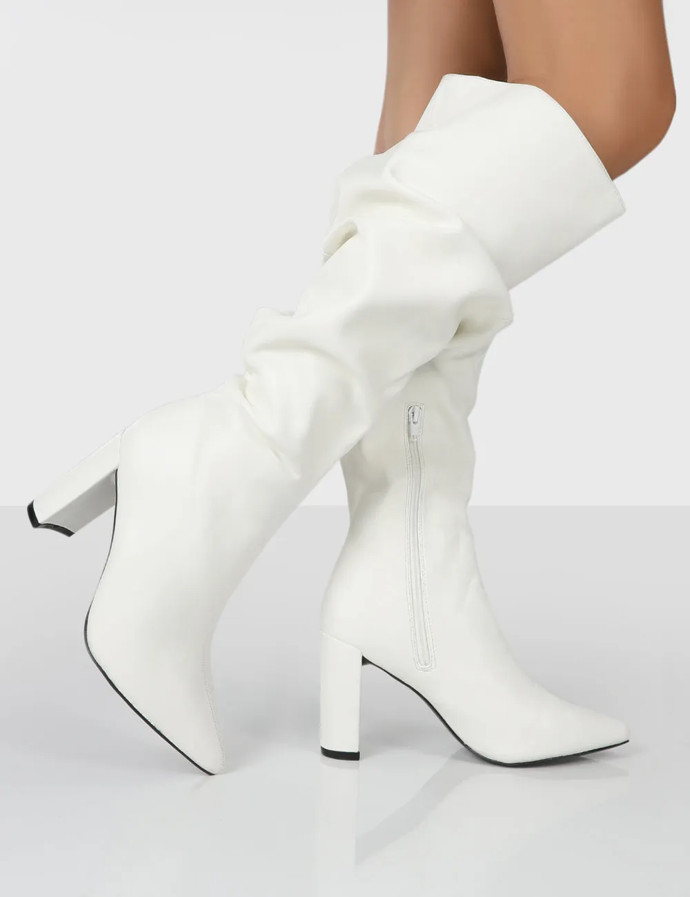 Mine Knee High Boots in White