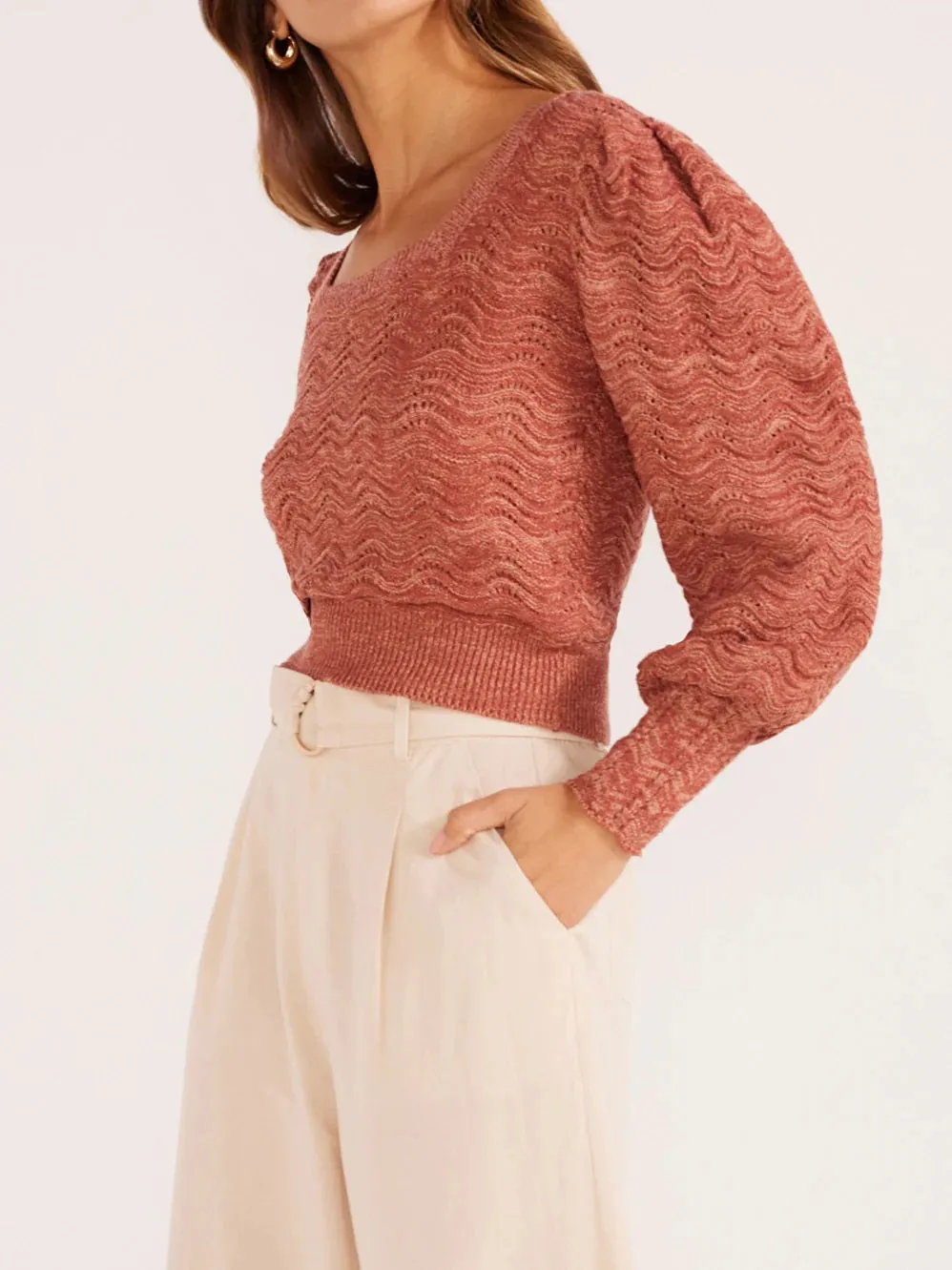 MinkPink Aurora Wave Knit Jumper