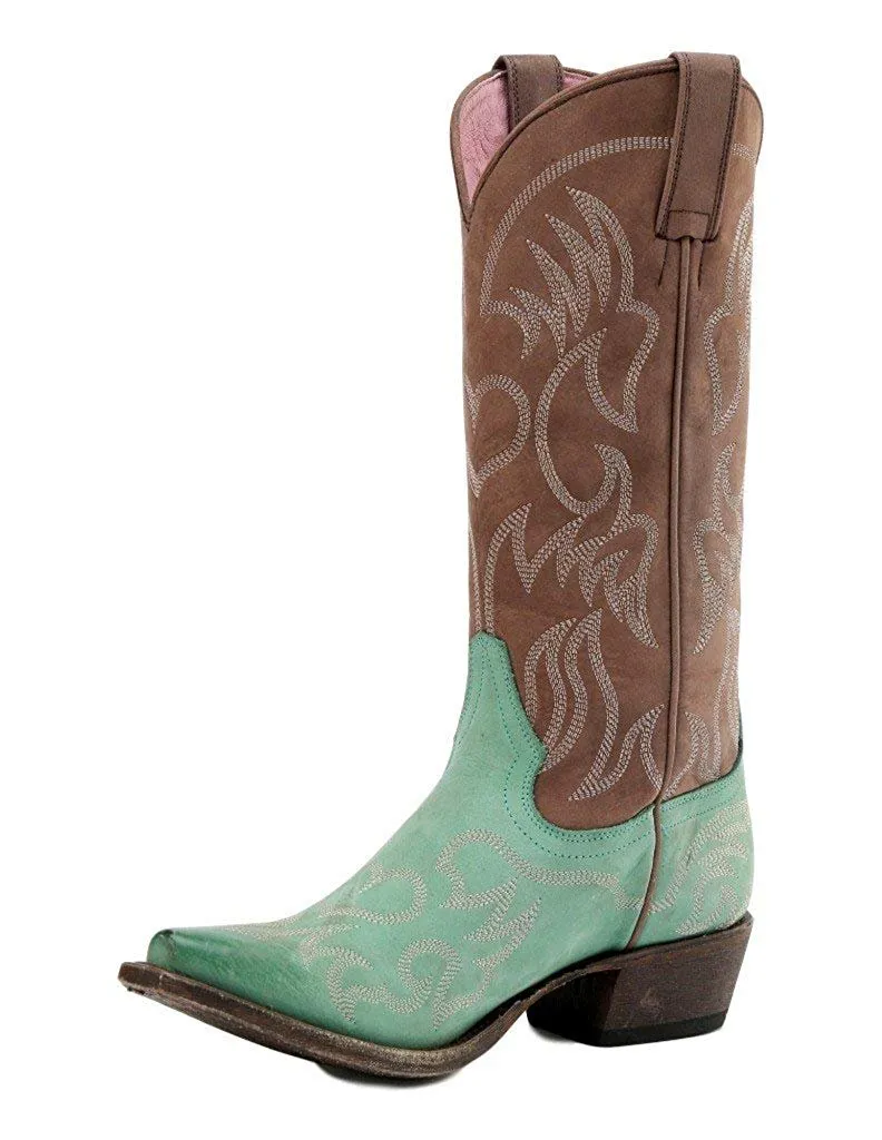 Miss Macie Western Boot Women Pure Prairie Snip Turquoise U6004-02