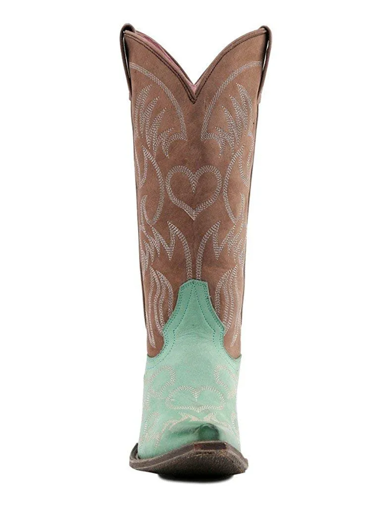 Miss Macie Western Boot Women Pure Prairie Snip Turquoise U6004-02