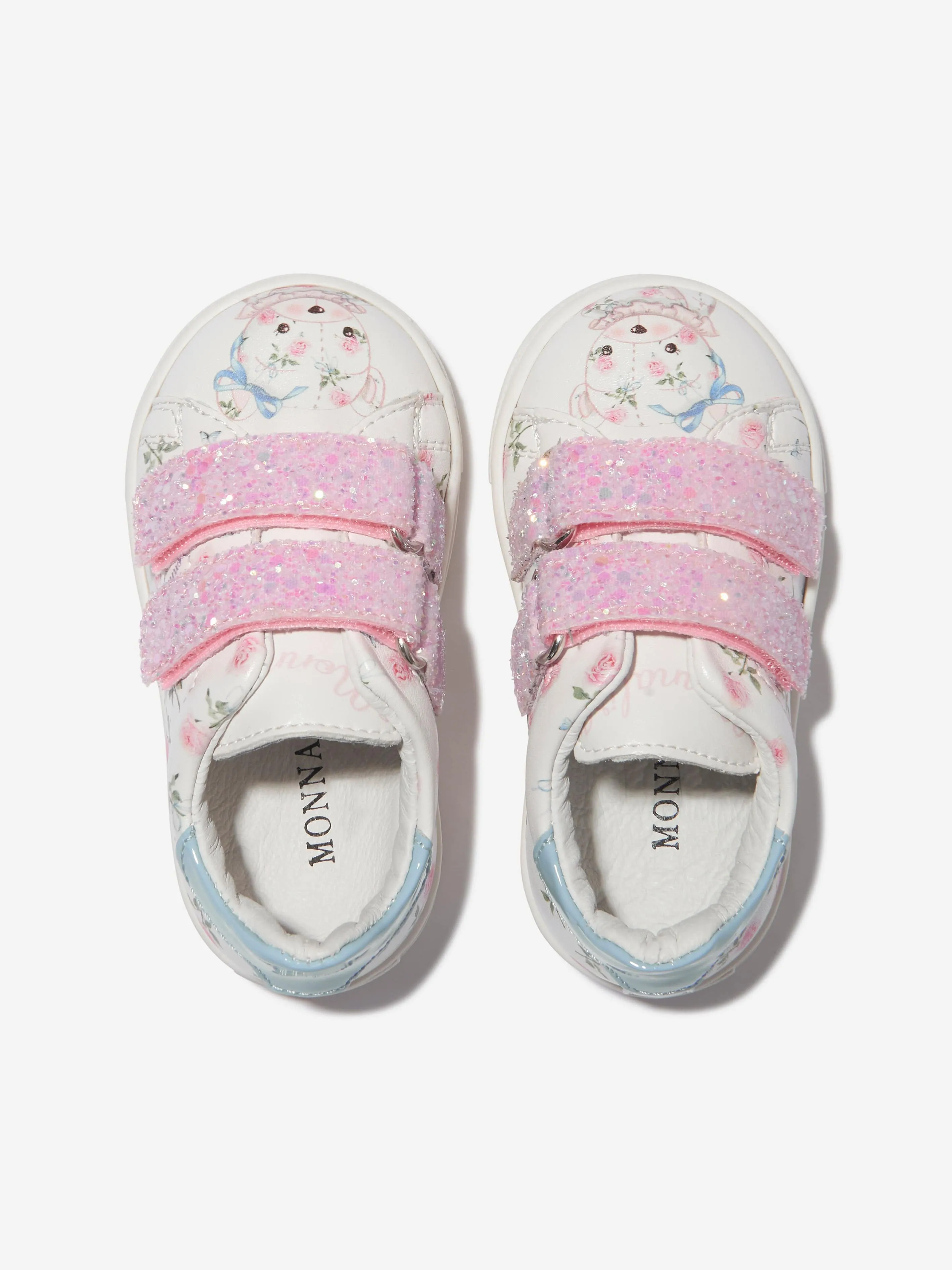 Monnalisa Girls Faux Leather Teddy Bear Trainers