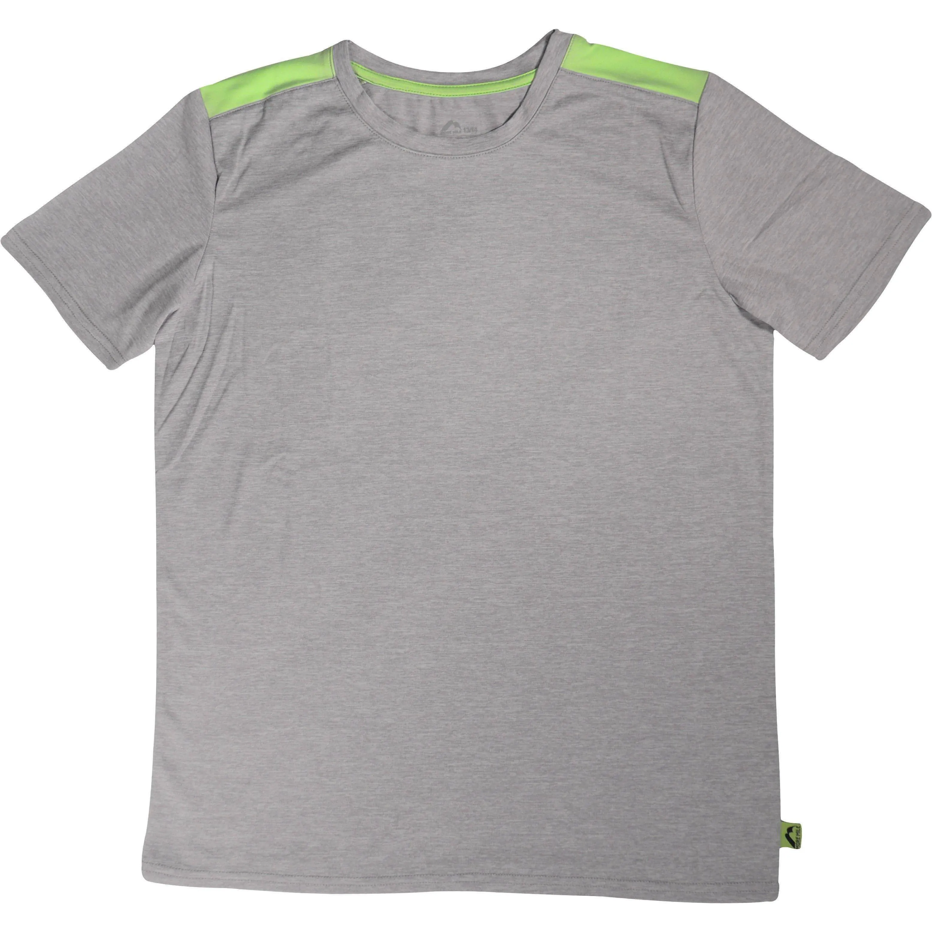 More Mile Marl Boys Short Sleeve Running Top - Grey