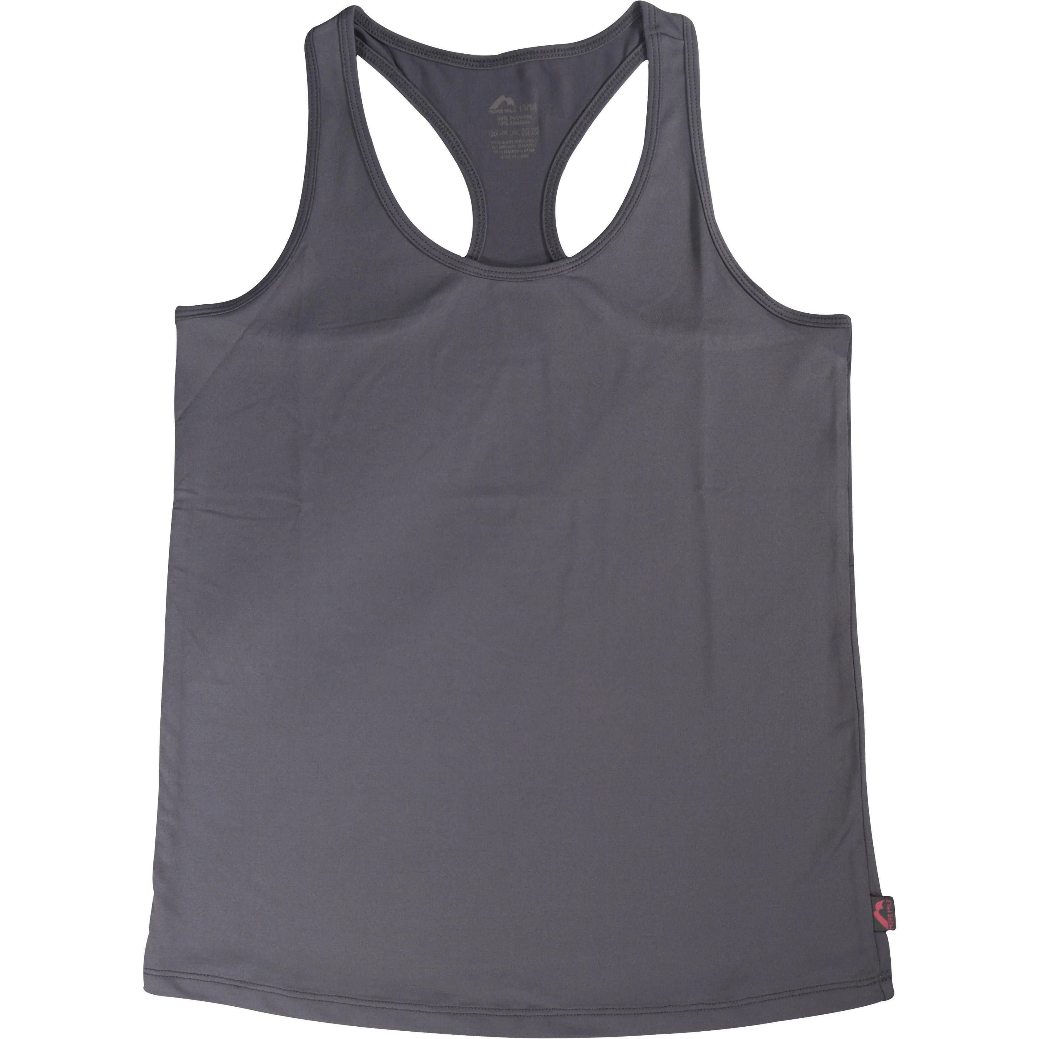 More Mile Racer Back Girls Running Vest - Grey