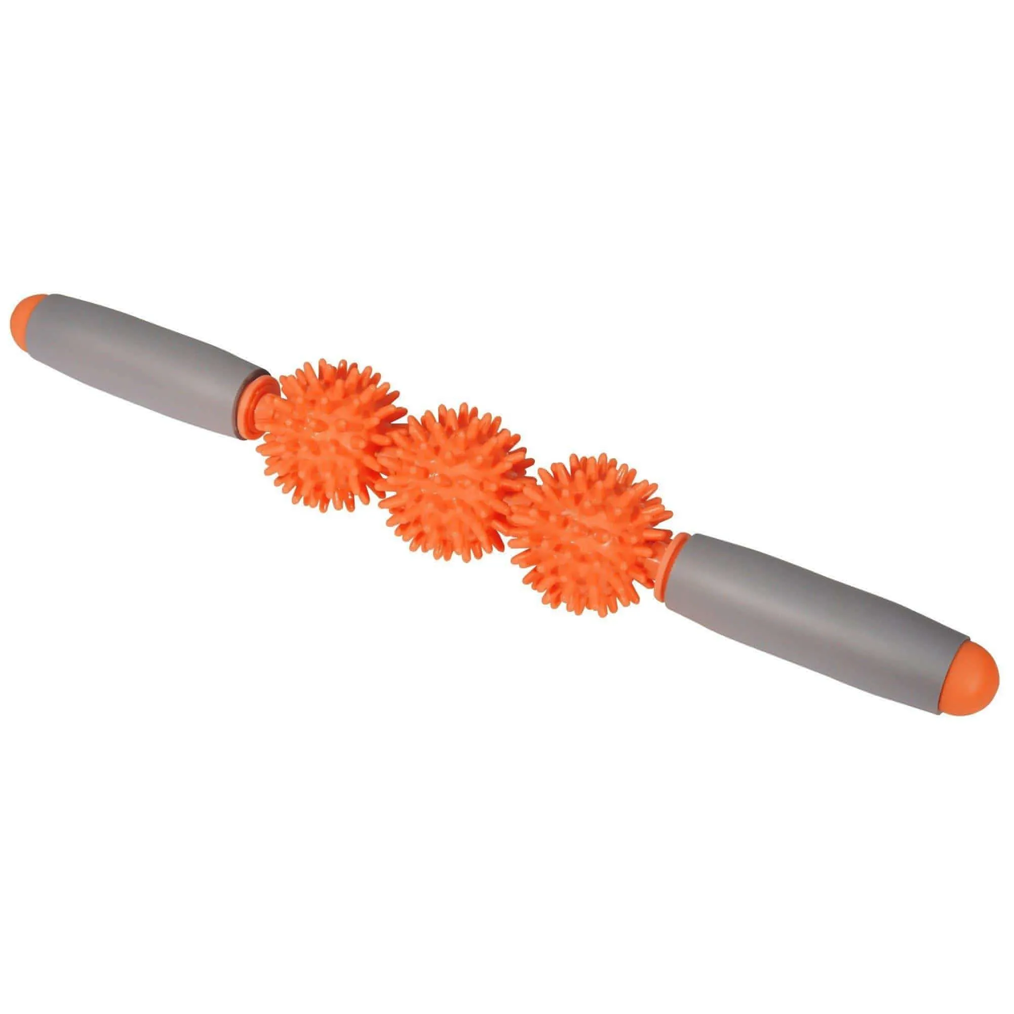 More Mile Supreme Spikey 3 Ball Massage Stick - Orange