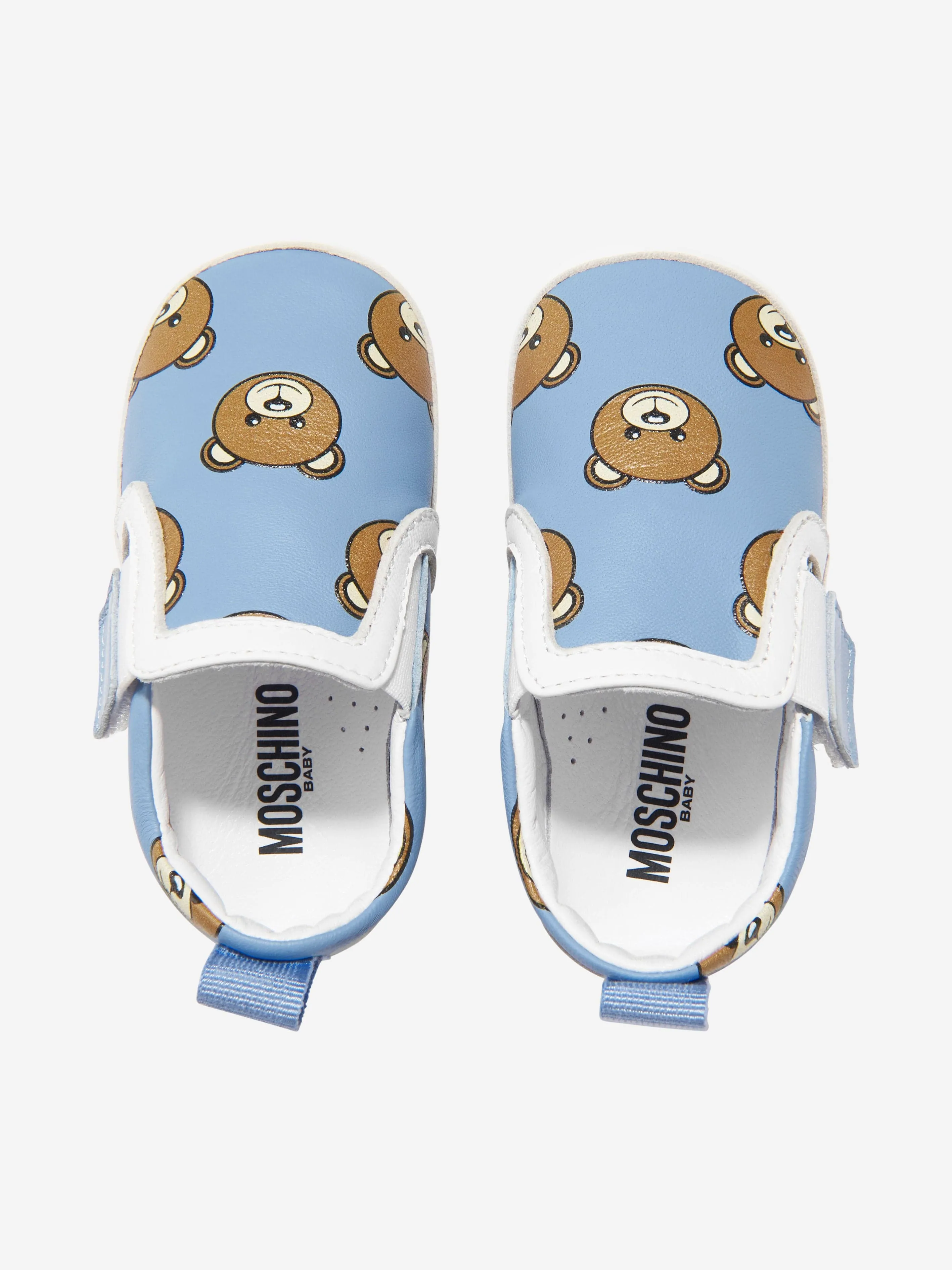 Moschino Baby Boys Leather Bear Slip On Trainers