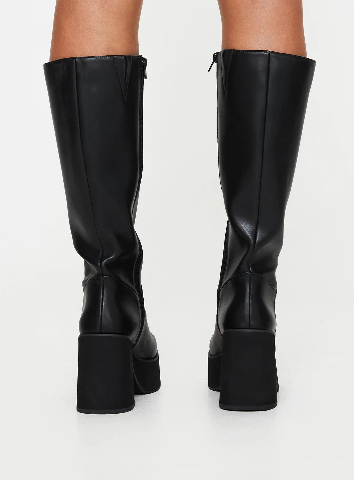 Moxie Knee High Boots Black