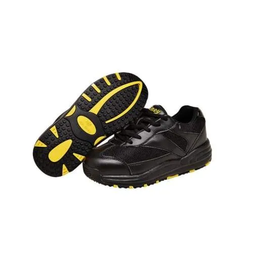 Mt. Emey 2151 Black - Children Oil/Slip Resistant Sneakers with Laces