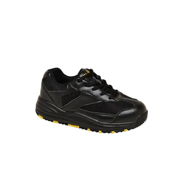 Mt. Emey 2151 Black - Children Oil/Slip Resistant Sneakers with Laces