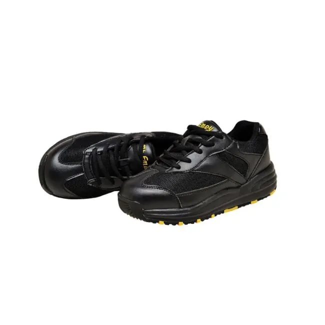 Mt. Emey 2151 Black - Children Oil/Slip Resistant Sneakers with Laces