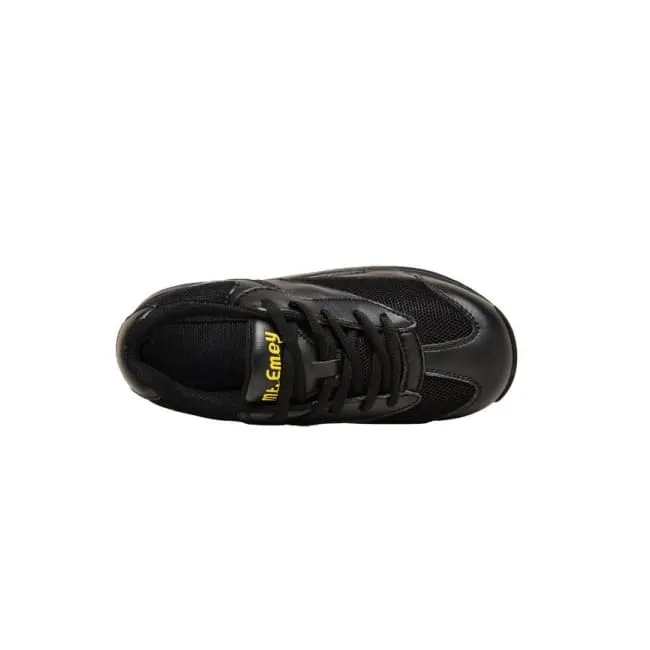 Mt. Emey 2151 Black - Children Oil/Slip Resistant Sneakers with Laces