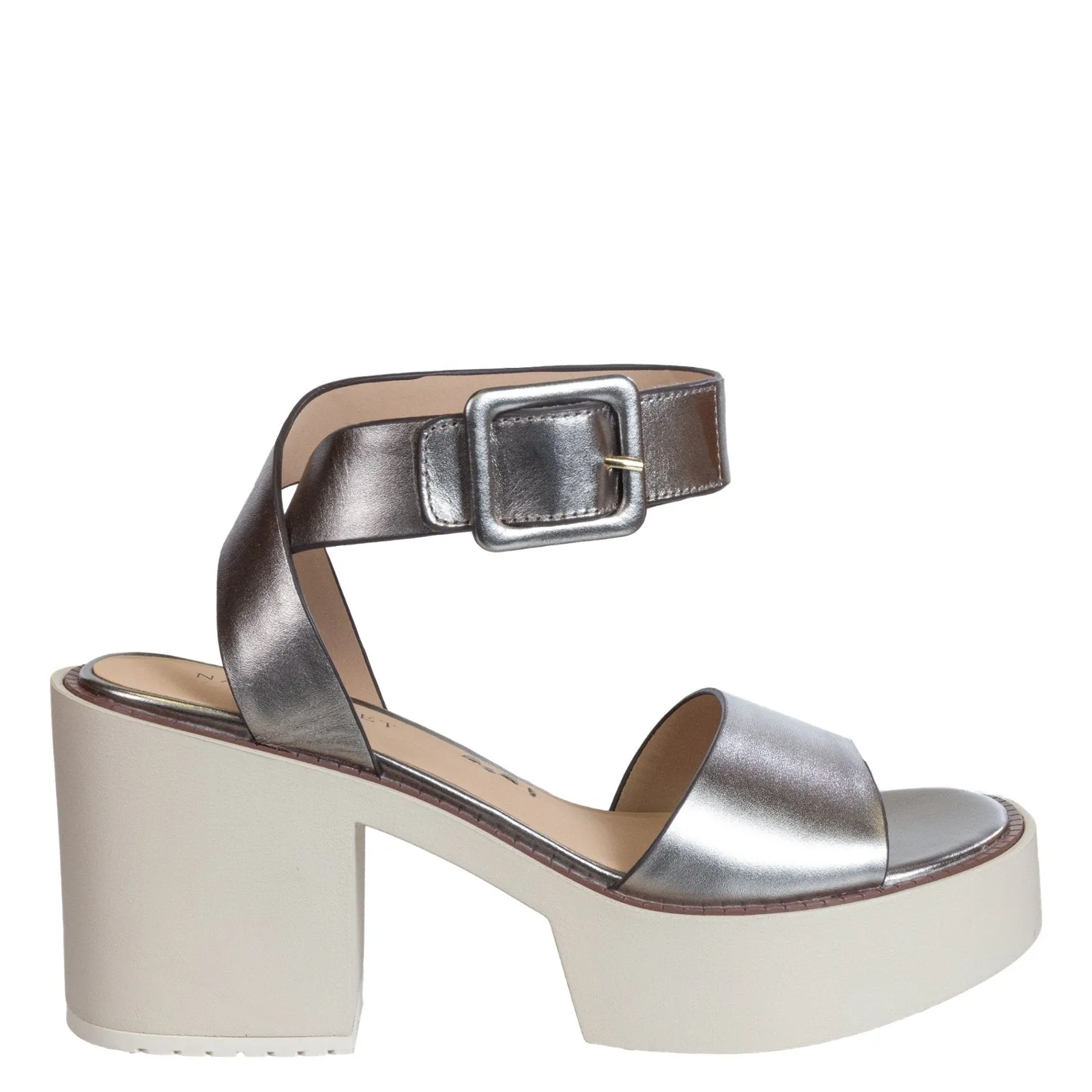 Naked Feet: ICONOCLAST in GUNMETAL Heeled Sandals