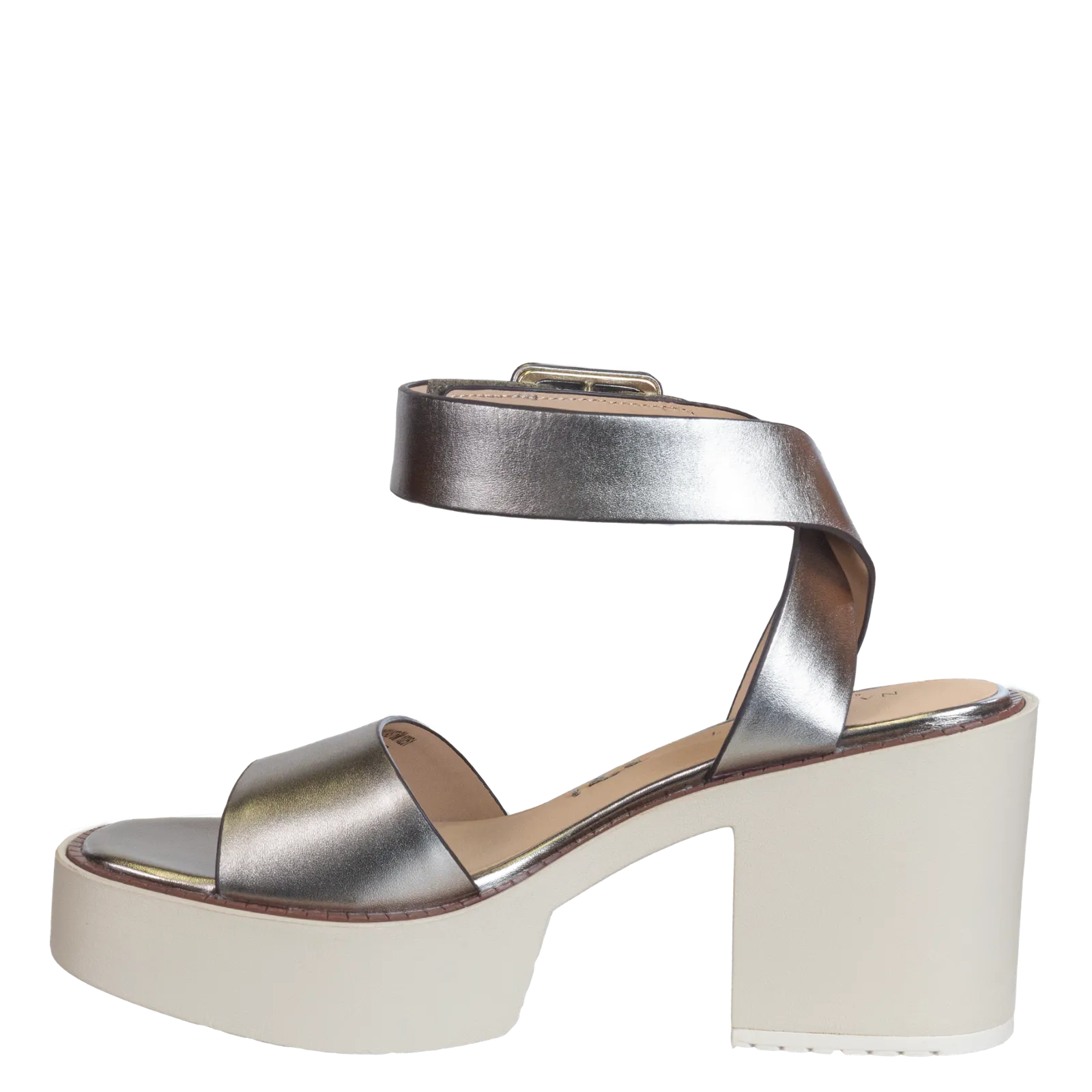 NAKED FEET - ICONOCLAST in GUNMETAL Heeled Sandals