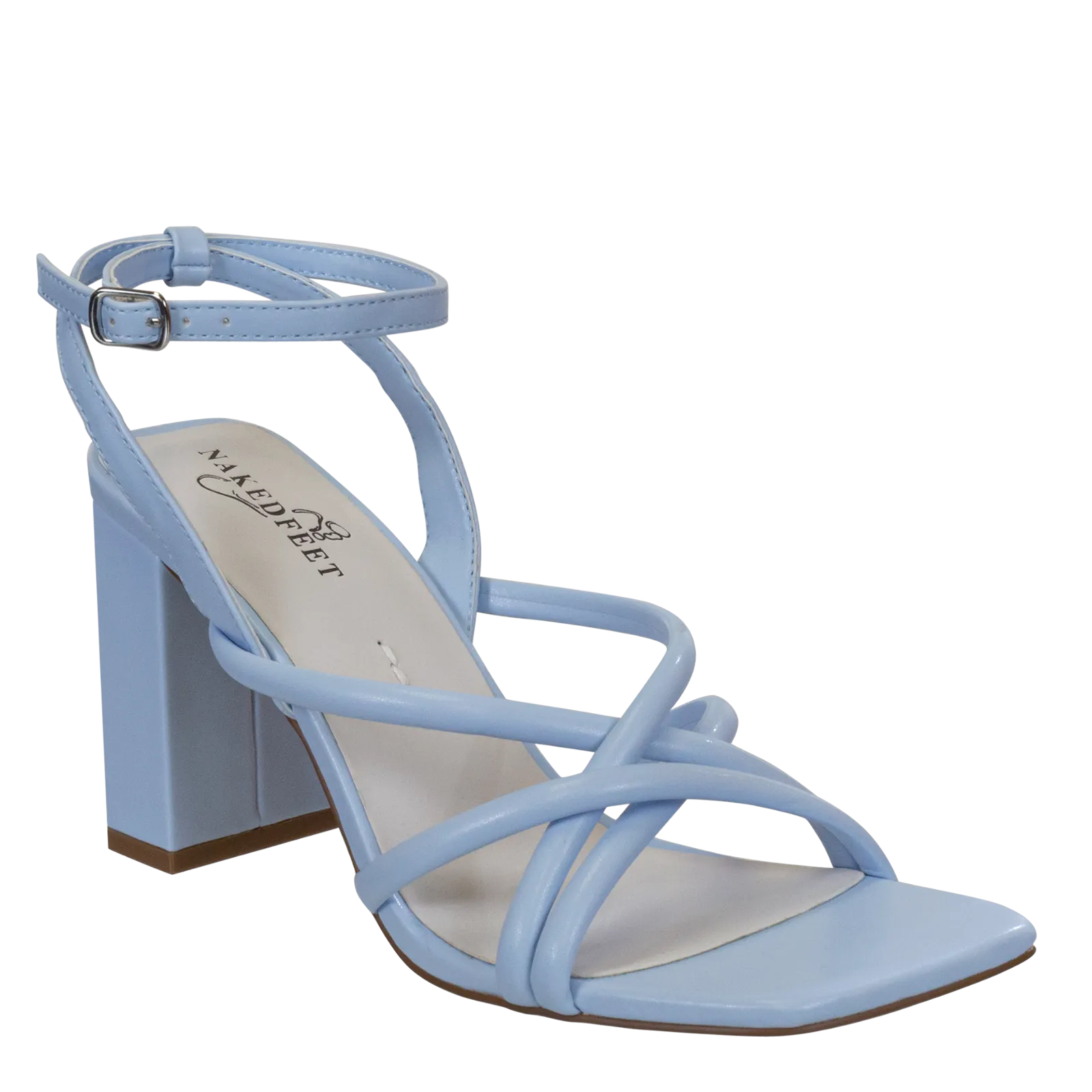 NAKED FEET - MOOD in LIGHT BLUE Heeled Sandals