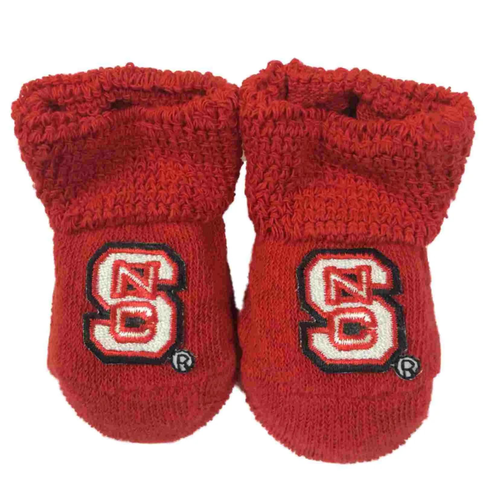 NC State Wolfpack Two Feet Ahead Infant Baby Newborn Red Socks Booties