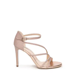 NeroGiardini Rose Gold Strappy Leather Sandals