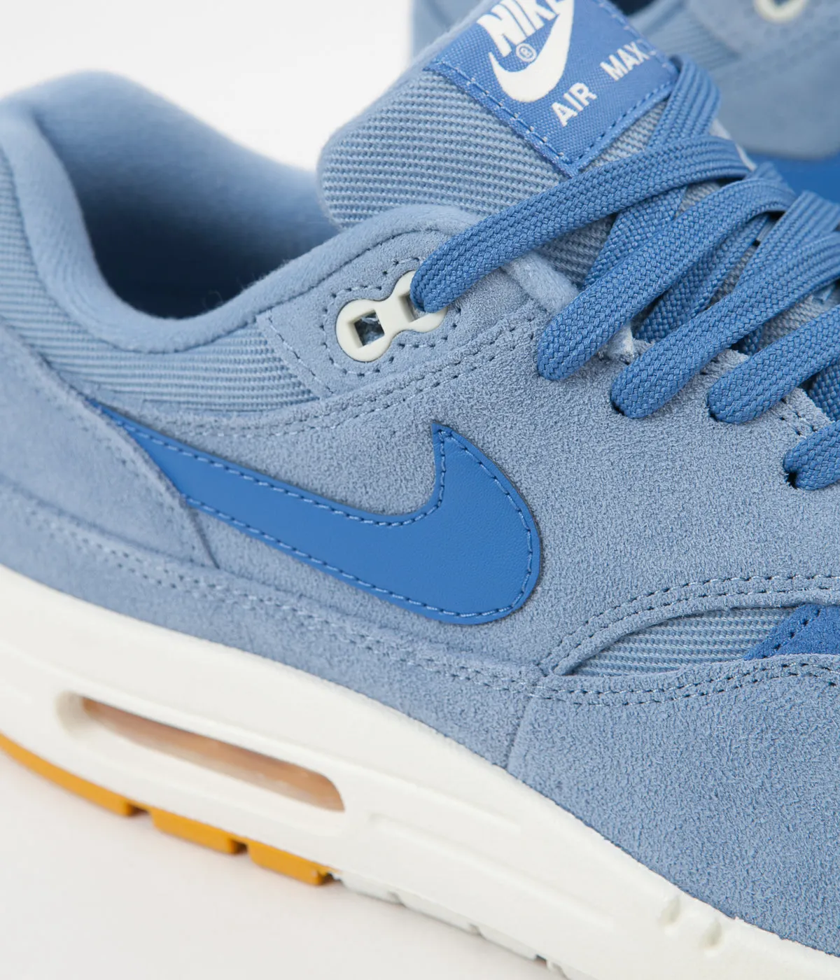 Nike Air Max 1 Premium Shoes - Work Blue / Mountain Blue - Yellow Ochre