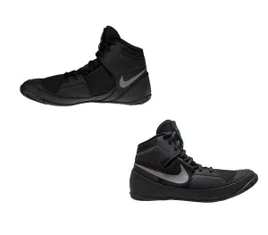 NIKE FURY WRESTLING SHOES BOXING BOOTS US 8.5-11.5 Black Dark Grey