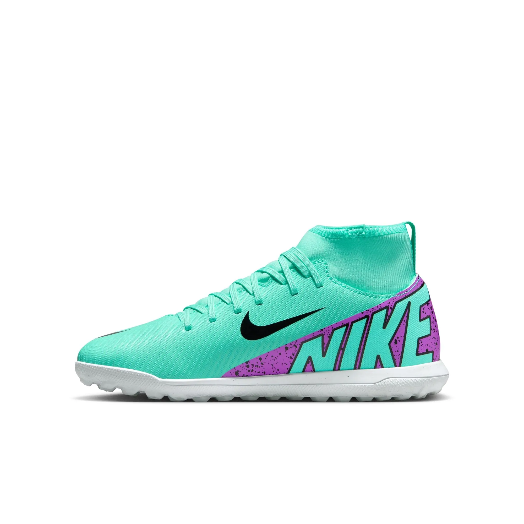 Nike Junior Mercurial Superfly 9 Club TF Soccer Cleats - Hyper Turquoise/Fuchsia Dream/Black/White