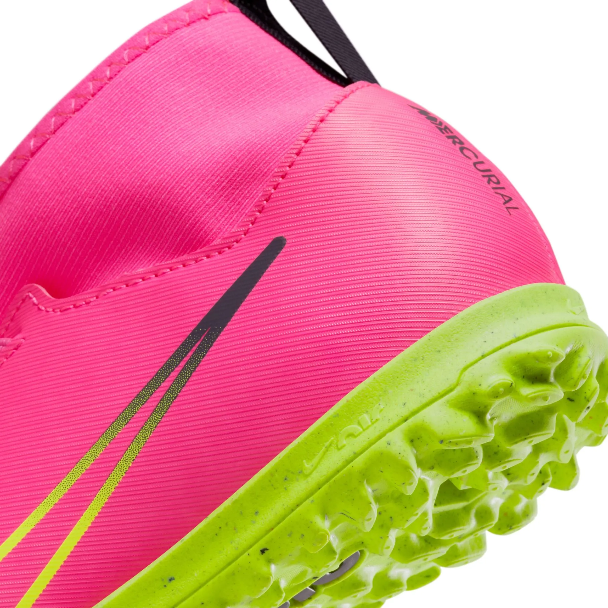 Nike Junior Zoom Mercurial Superfly 9 Academy TF Turf Soccer Shoes - PinkBlast/Volt