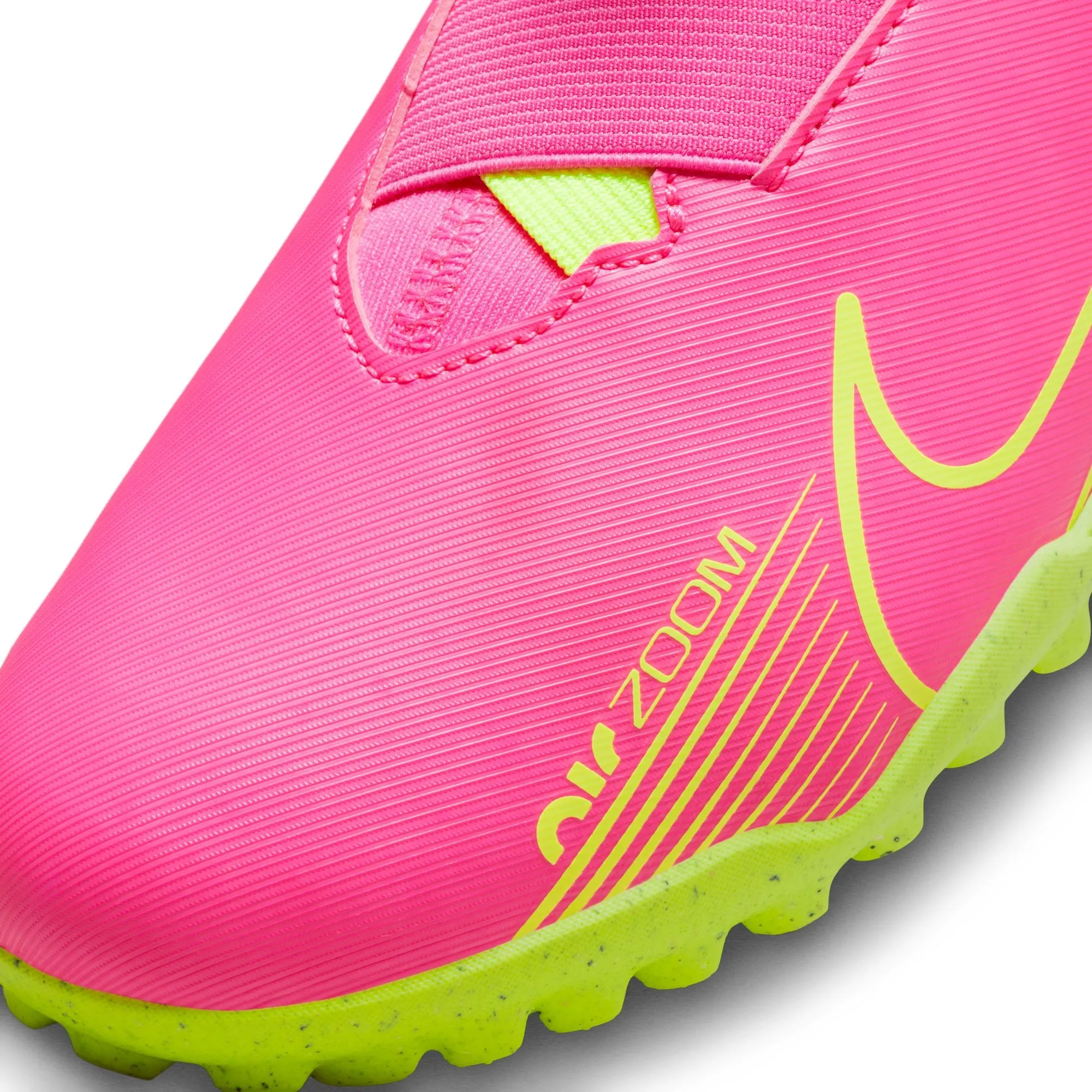 Nike Junior Zoom Mercurial Superfly 9 Academy TF Turf Soccer Shoes - PinkBlast/Volt