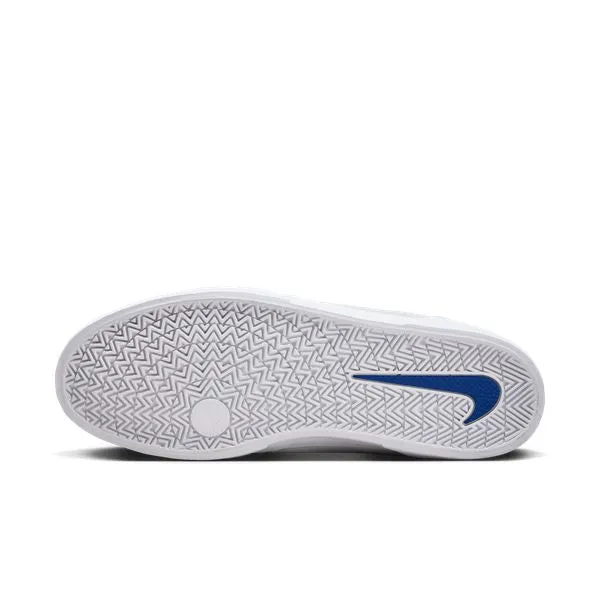 Nike SB Malor Skate Shoes White - Deep Royal Blue - Platinum Tint