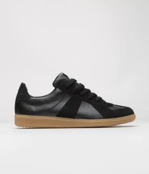 Novesta All Leather German Army Trainer Shoes - Black / Transparent