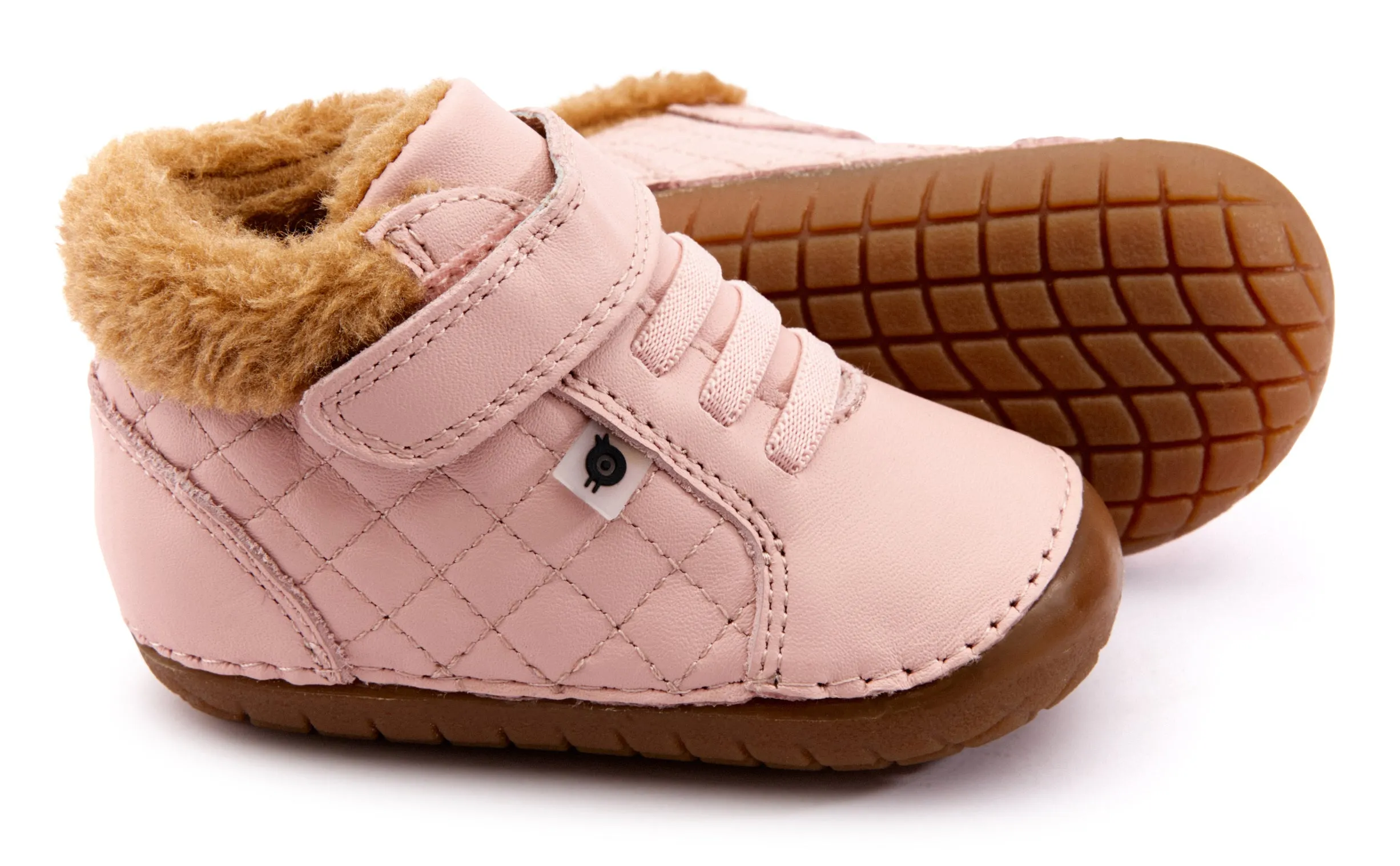 Old Soles Girl's 4070 Flake Pave Sneaker Booties - Powder Pink