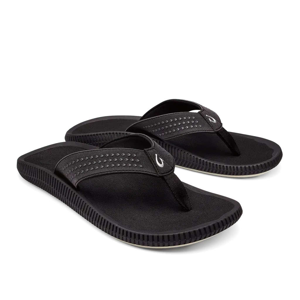 Olukai "Ulele" Men's Sandal- Black on Black