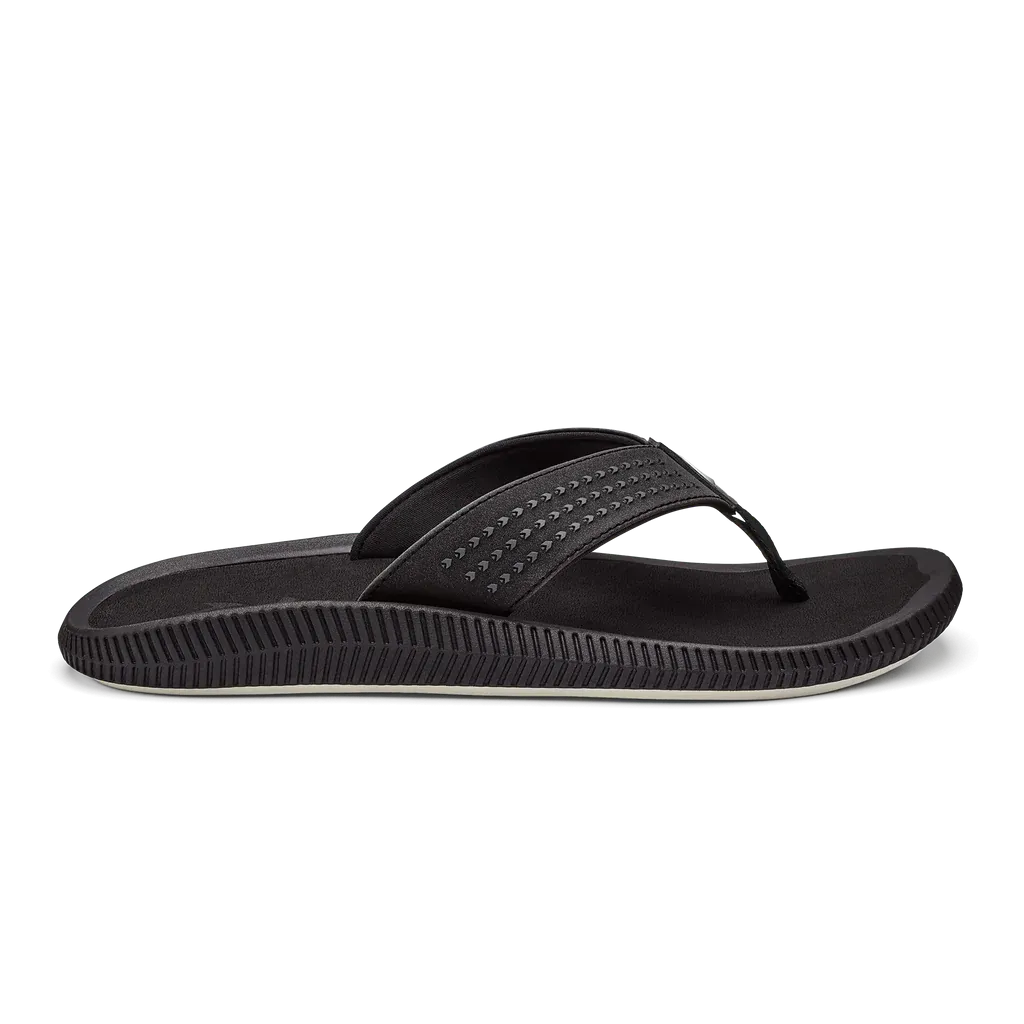 Olukai "Ulele" Men's Sandal- Black on Black