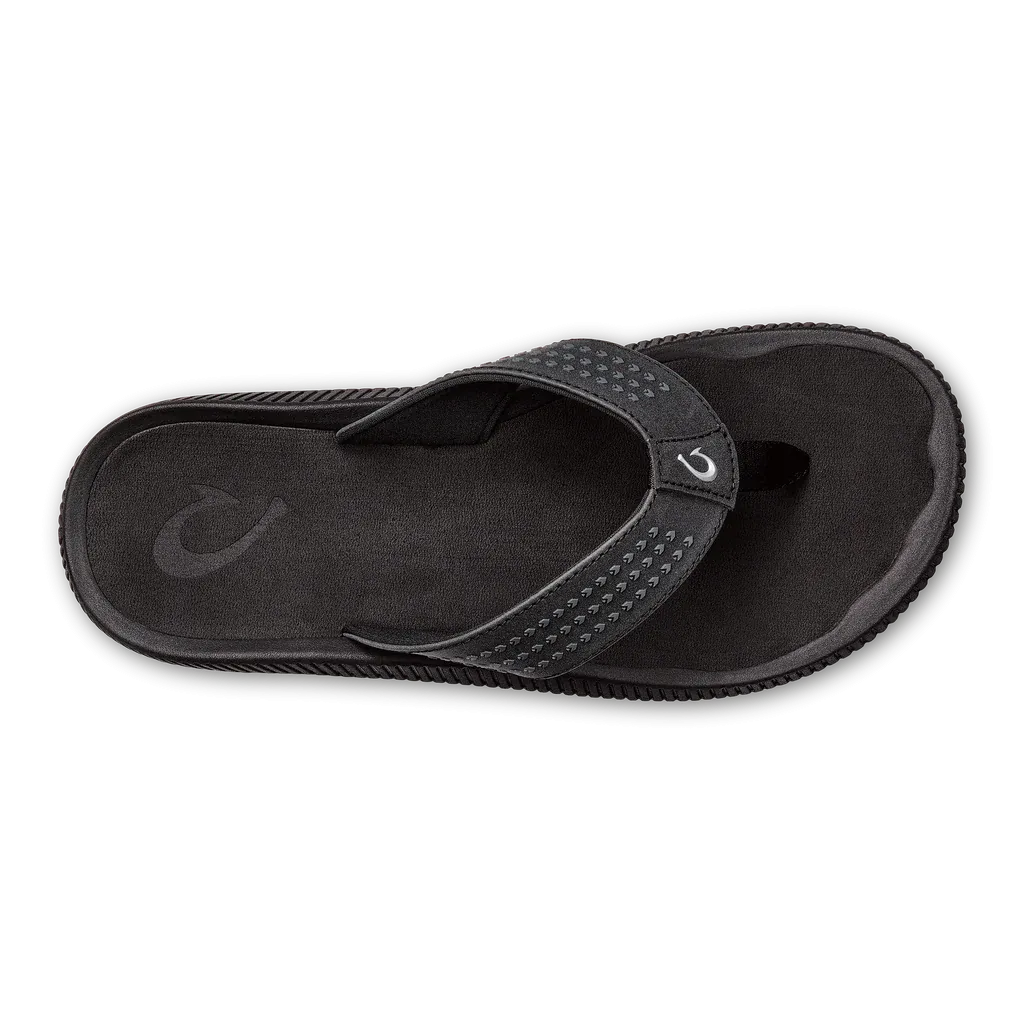 Olukai "Ulele" Men's Sandal- Black on Black