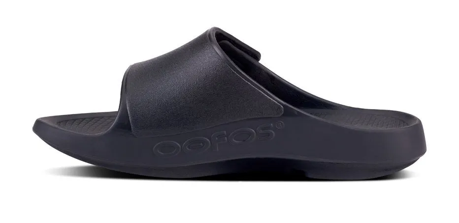 Oofos OOahh Sport Flex Slide - Matte Black