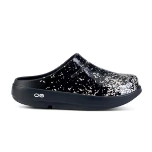 'OOFOS' Women's OOcloog Clog Limited Edition - Black / Champagne Pop