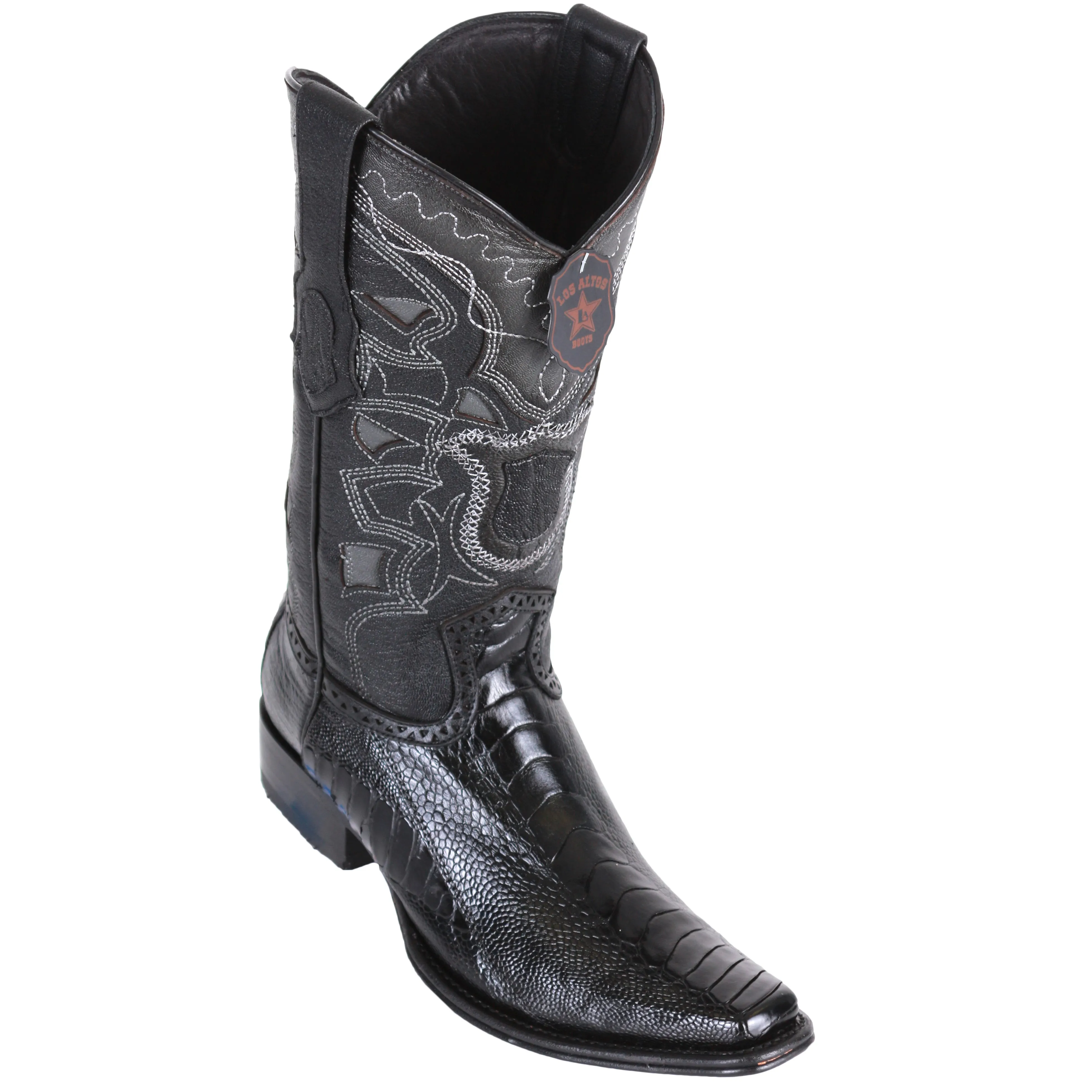 Ostrich Leg European Toe Western Boots