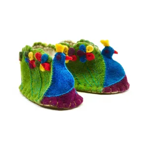 Peacock Zooties Baby Booties Silk Road Bazaar