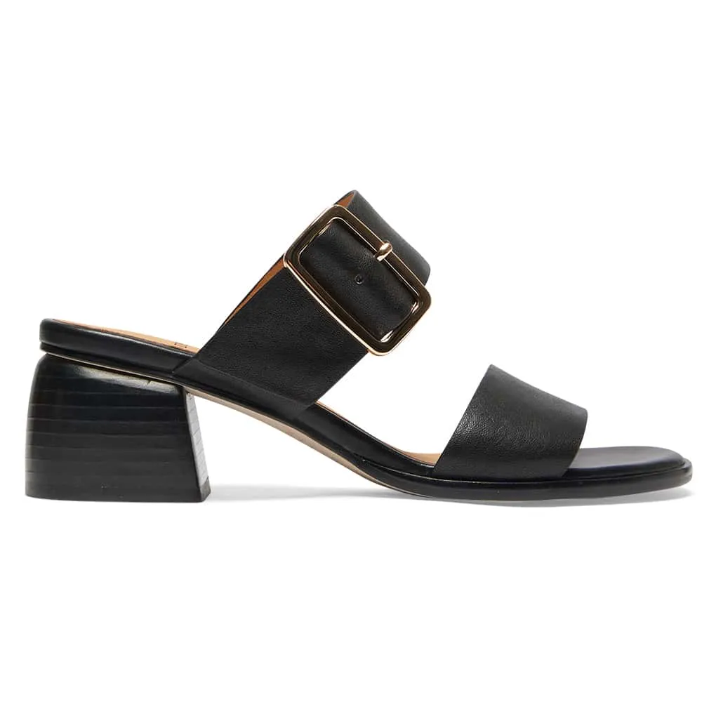 Percy Heel in Black Leather